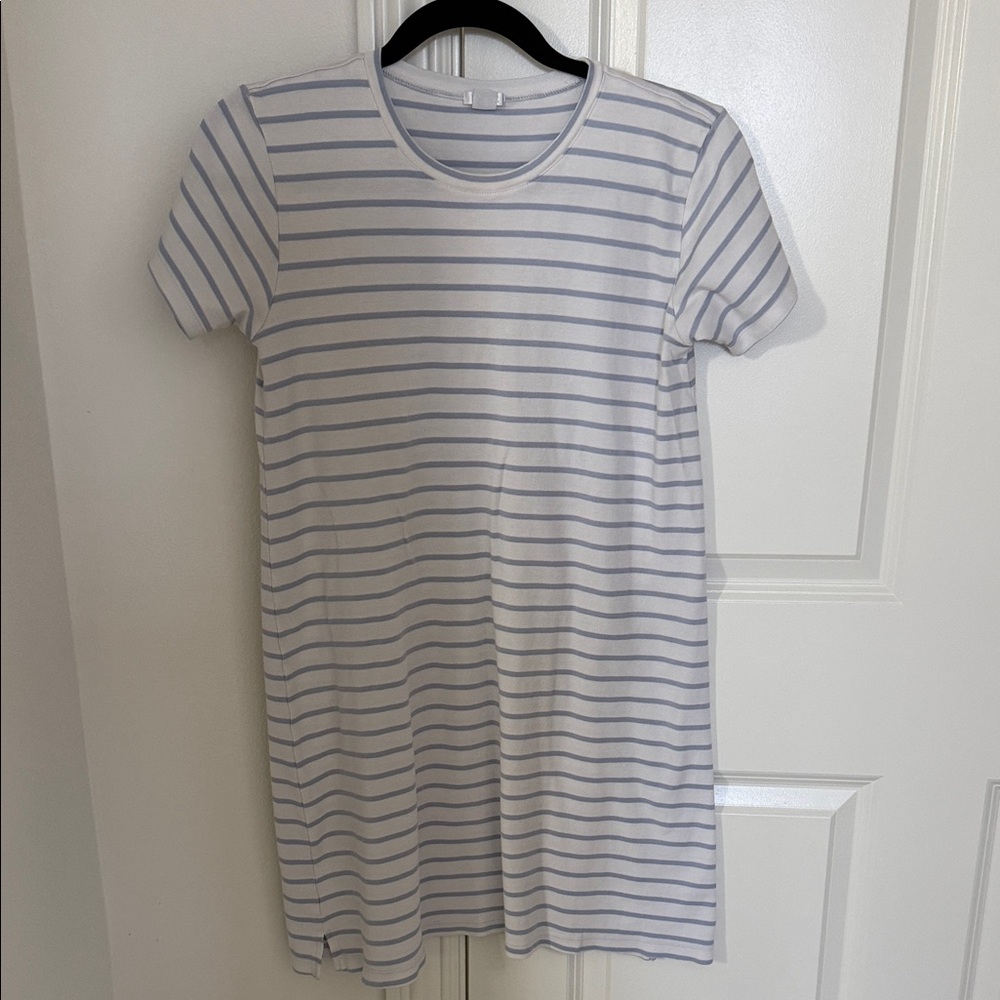 LAKE White and Blue Pima Nightgown